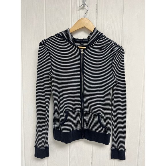 Tommy HilfigerJunior Long Sleeve Full Zip Hooded Striped Sweatshirt Size M - Picture 11 of 11